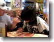 Kai checking the menu