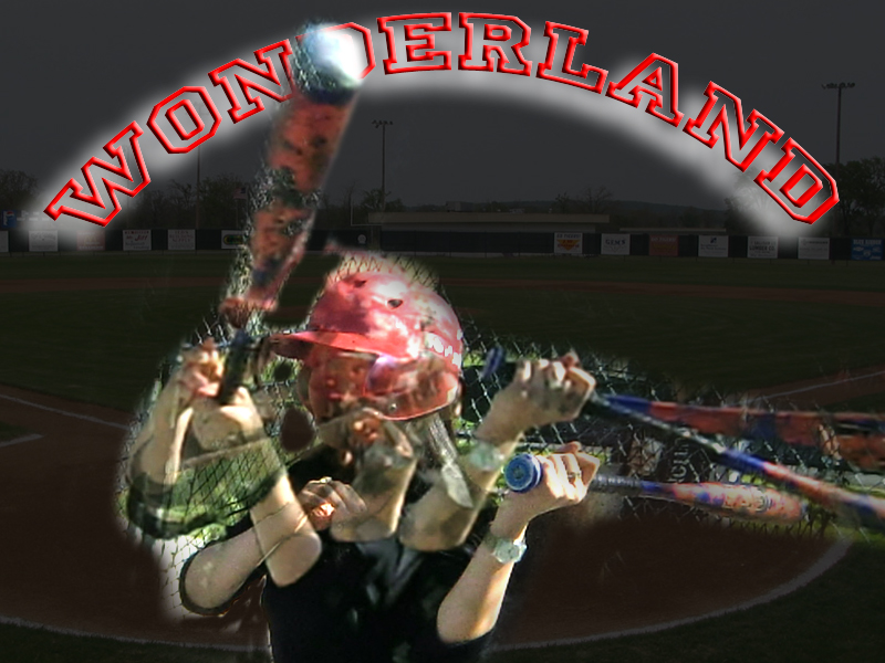 Composite picture of Miho's bat swing