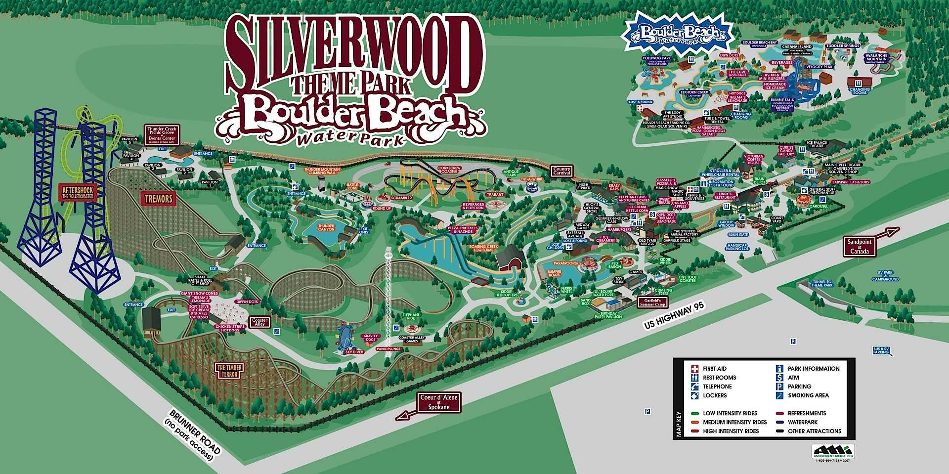 Silverwood Theme Park Map Printable